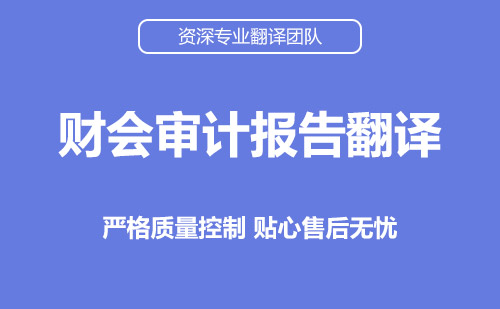  財(cái)會(huì)審計(jì)報(bào)告翻譯